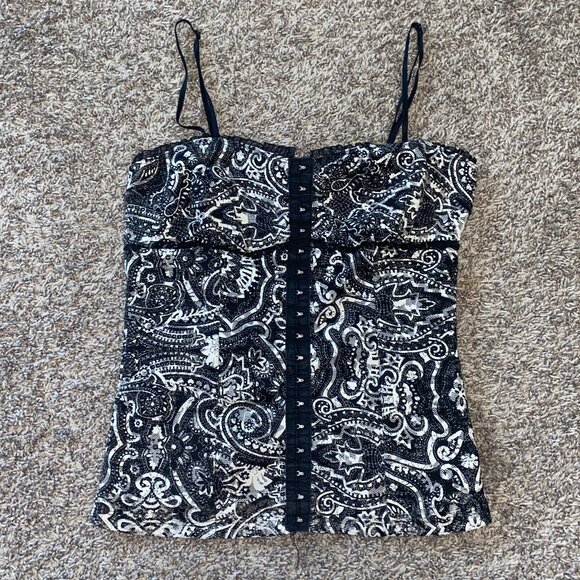Studio Y Y2K Lace Corset Style Tank Top - Picture 1 of 5